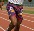 Abstract Graphic Athletic Shorts: Bold Unisex Streetwear
