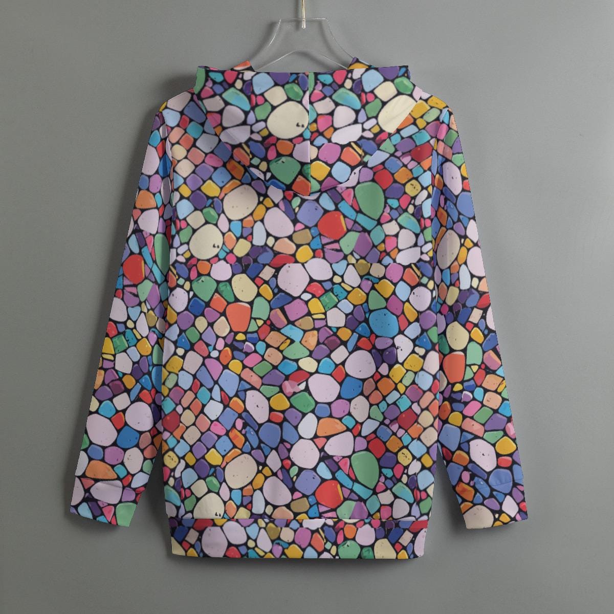 Abstract Waves All-Over Print Streetwear Hoodie