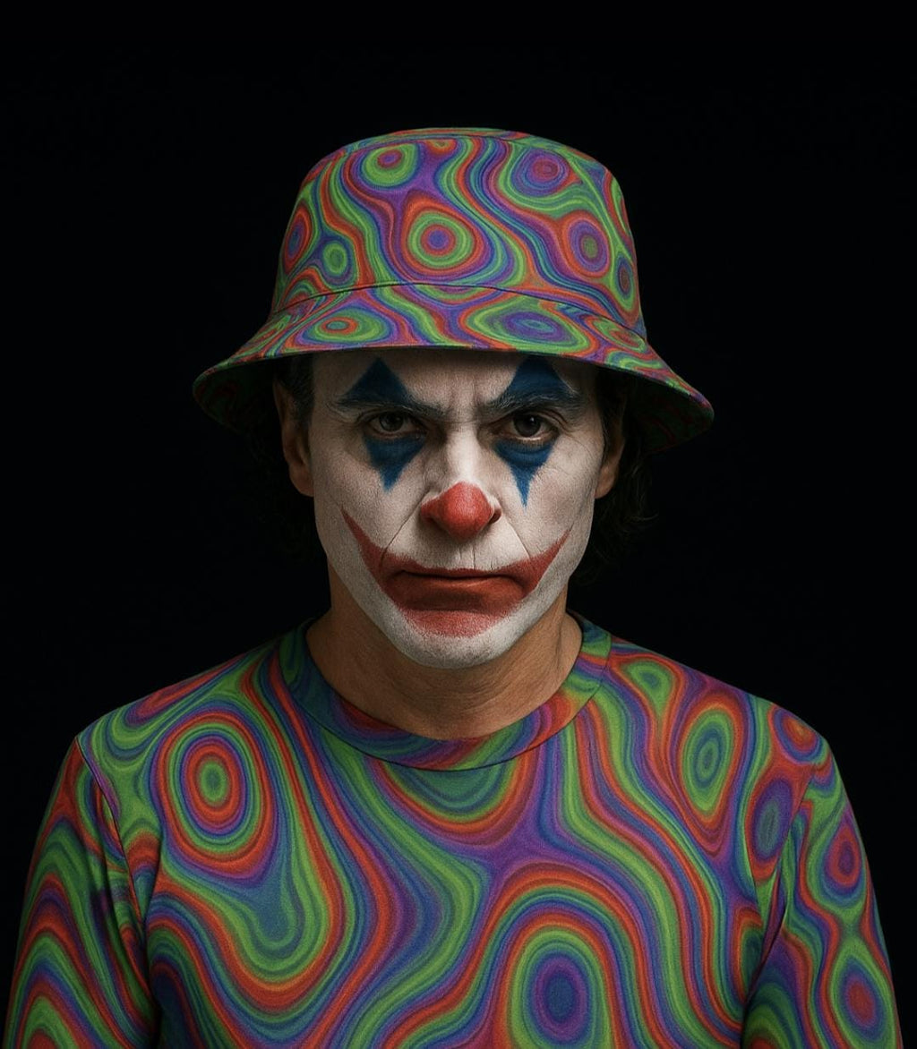 Psychedelic Bucket Hat: Vibrant Festival Rave Wear x Alligator Bites Style