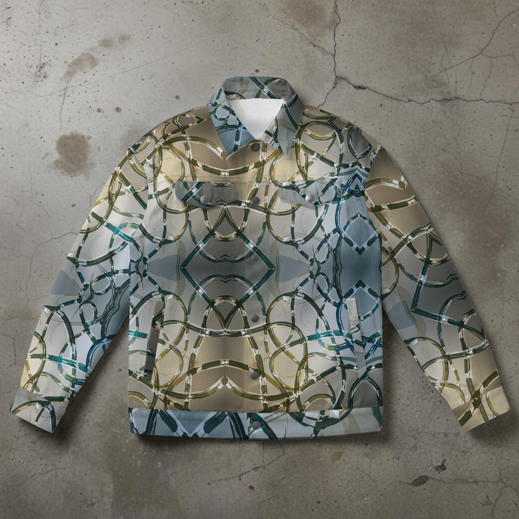 Abstract Interlock Pattern Urban Jacket