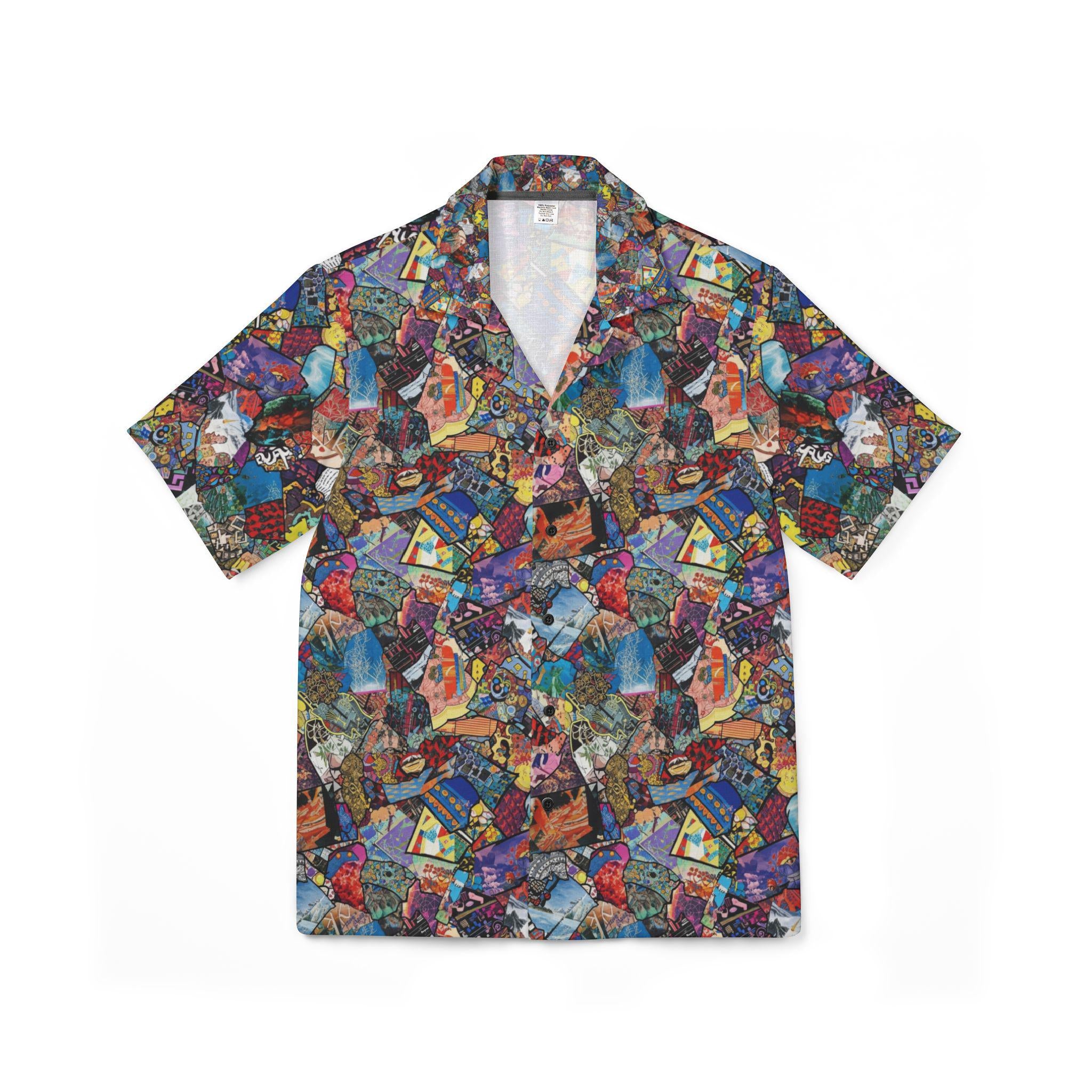 Colorful Men's Hawaiian Camp Shirt - Summer Tropical Print