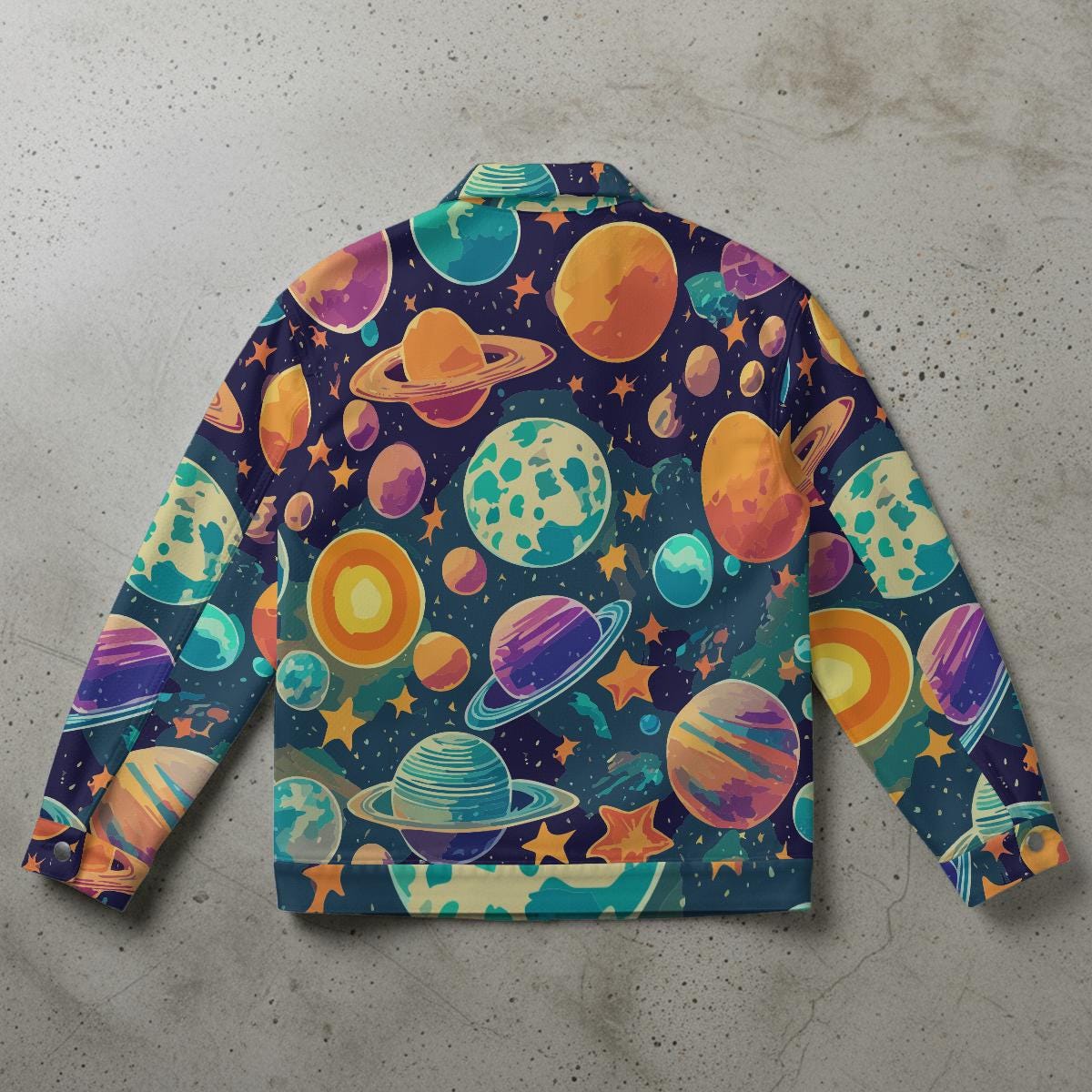 Cosmic Pop Art All-Over Print Streetwear Jacket
