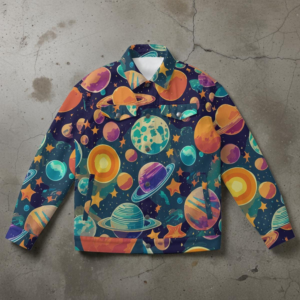Cosmic Pop Art All-Over Print Streetwear Jacket