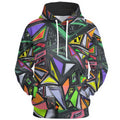 Neon Geometric Graffiti Streetwear Hoodie