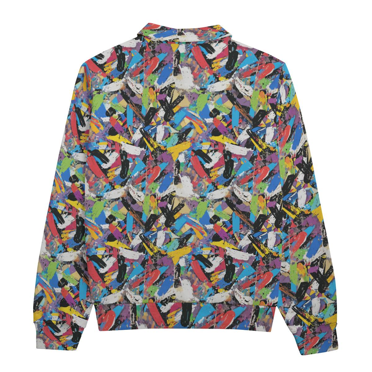 All-Over Print Unisex Lapel Sweatshirt | 310GSM Cotton