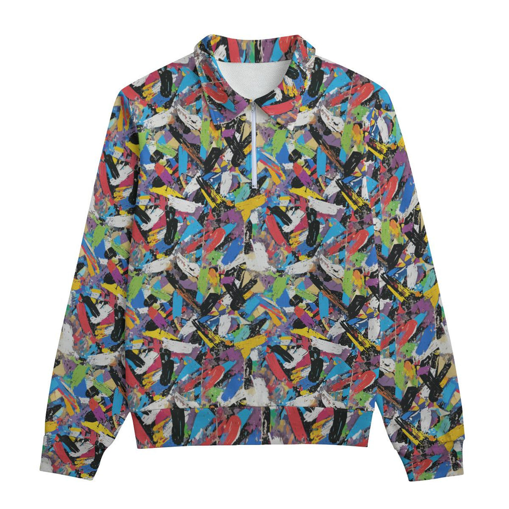All-Over Print Unisex Lapel Sweatshirt | 310GSM Cotton