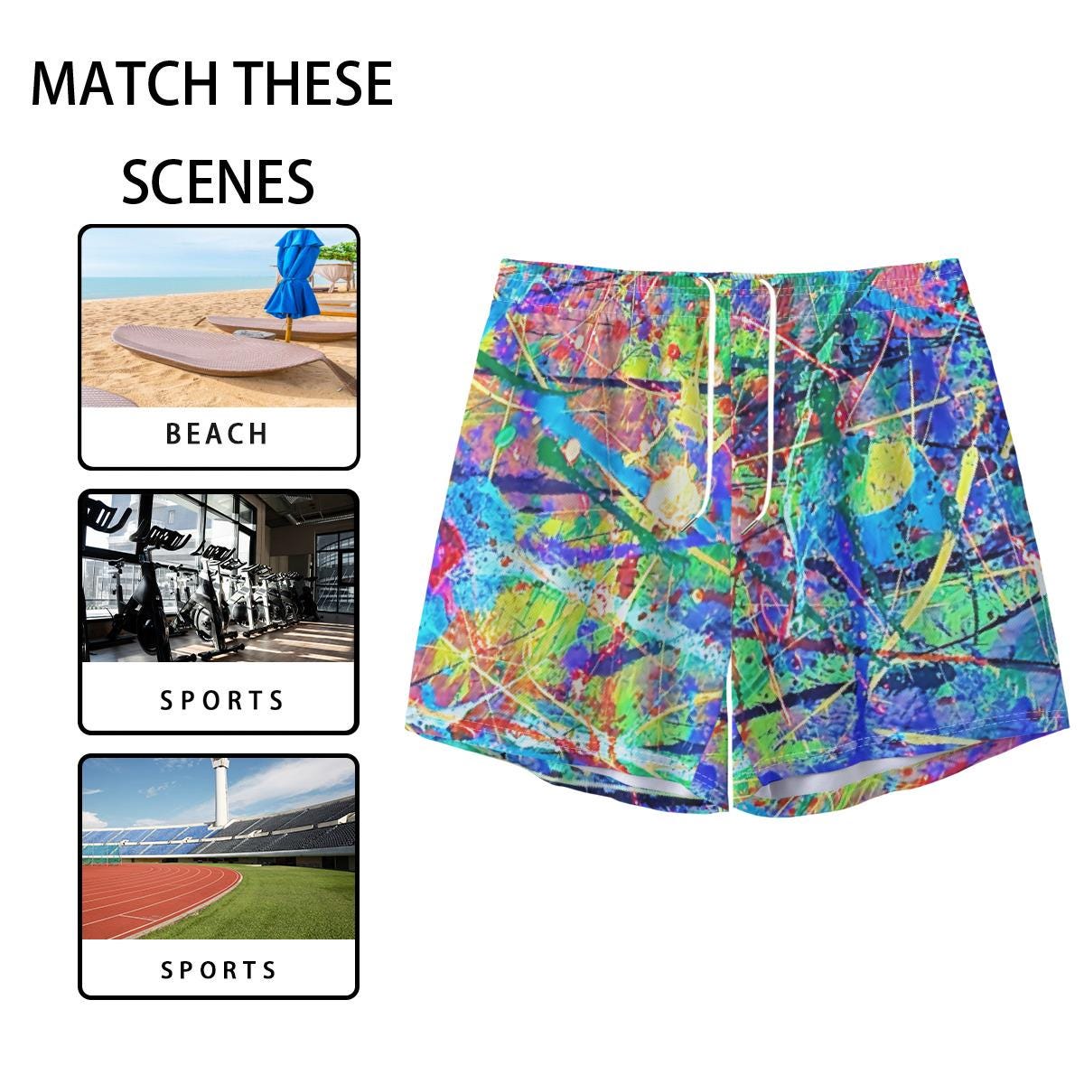 All-Over Print Men's Pocket Customizable Shorts