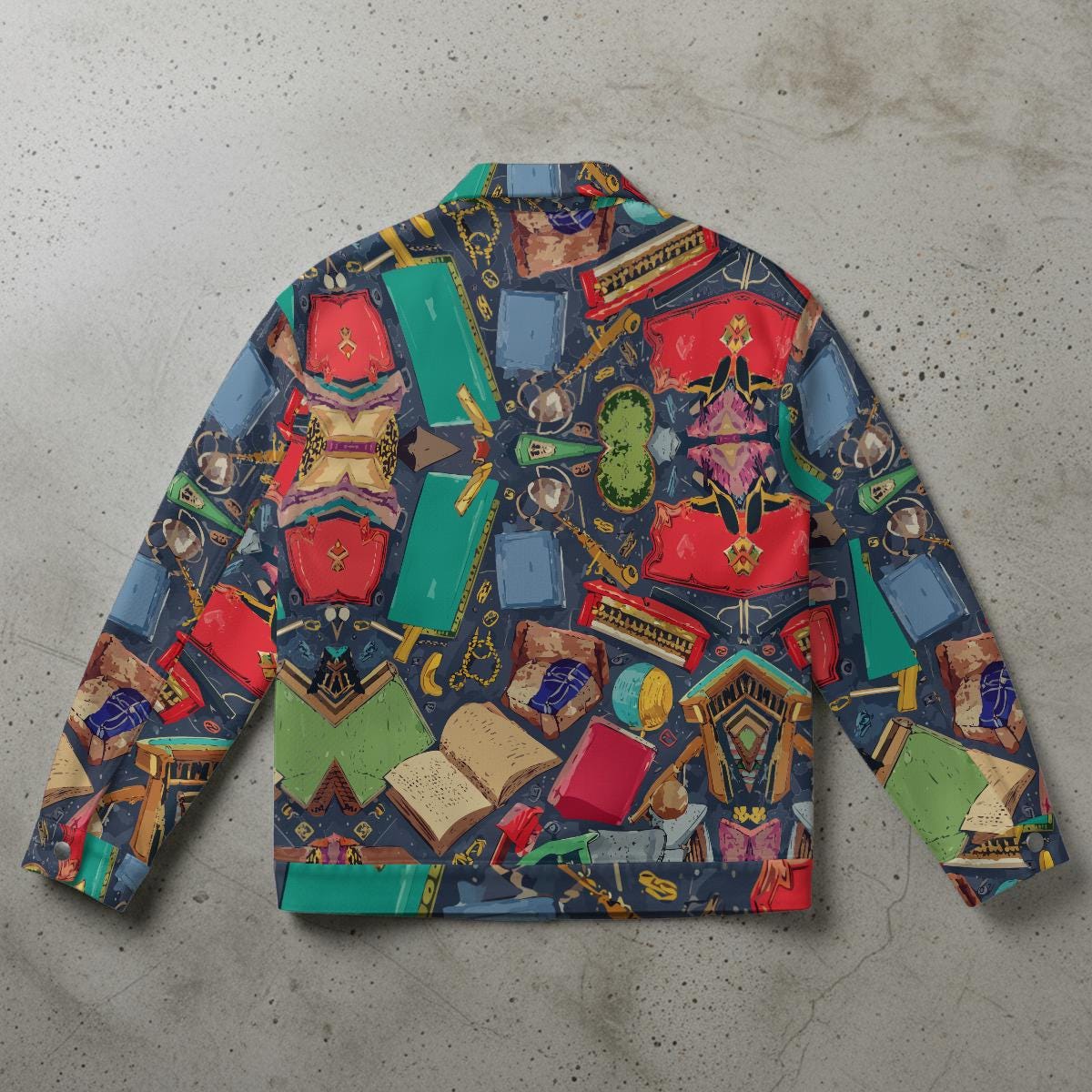 Maximalist Scholar All-Over Print Urban Jacket