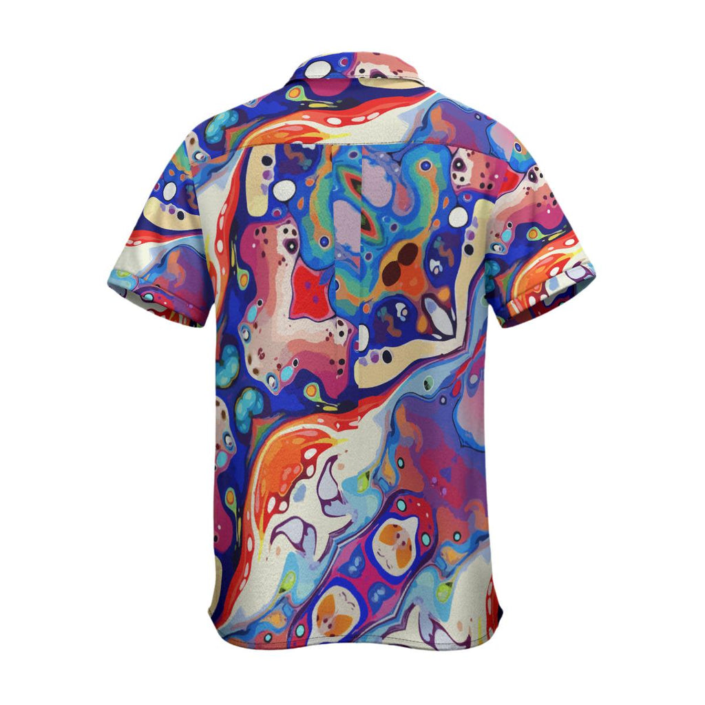 Abstract Swirl All-Over Print Streetwear Shirt
