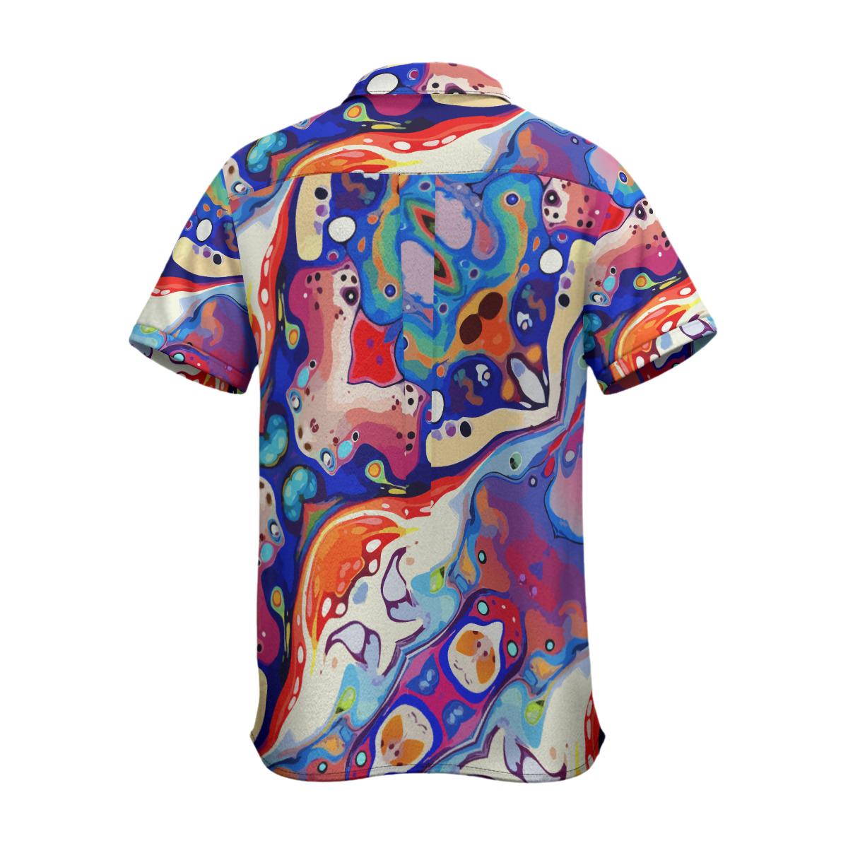 Abstract Swirl All-Over Print Streetwear Shirt