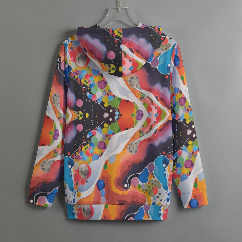 All-Over Print Women's Pullover Hoodie With Drawstring