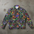 Neon Geometric Urban All-Over Print Jacket