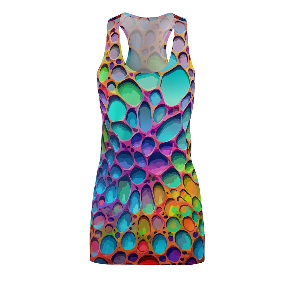 Colorful Bubble Print Racerback Dress – Vibrant Summer Fashion