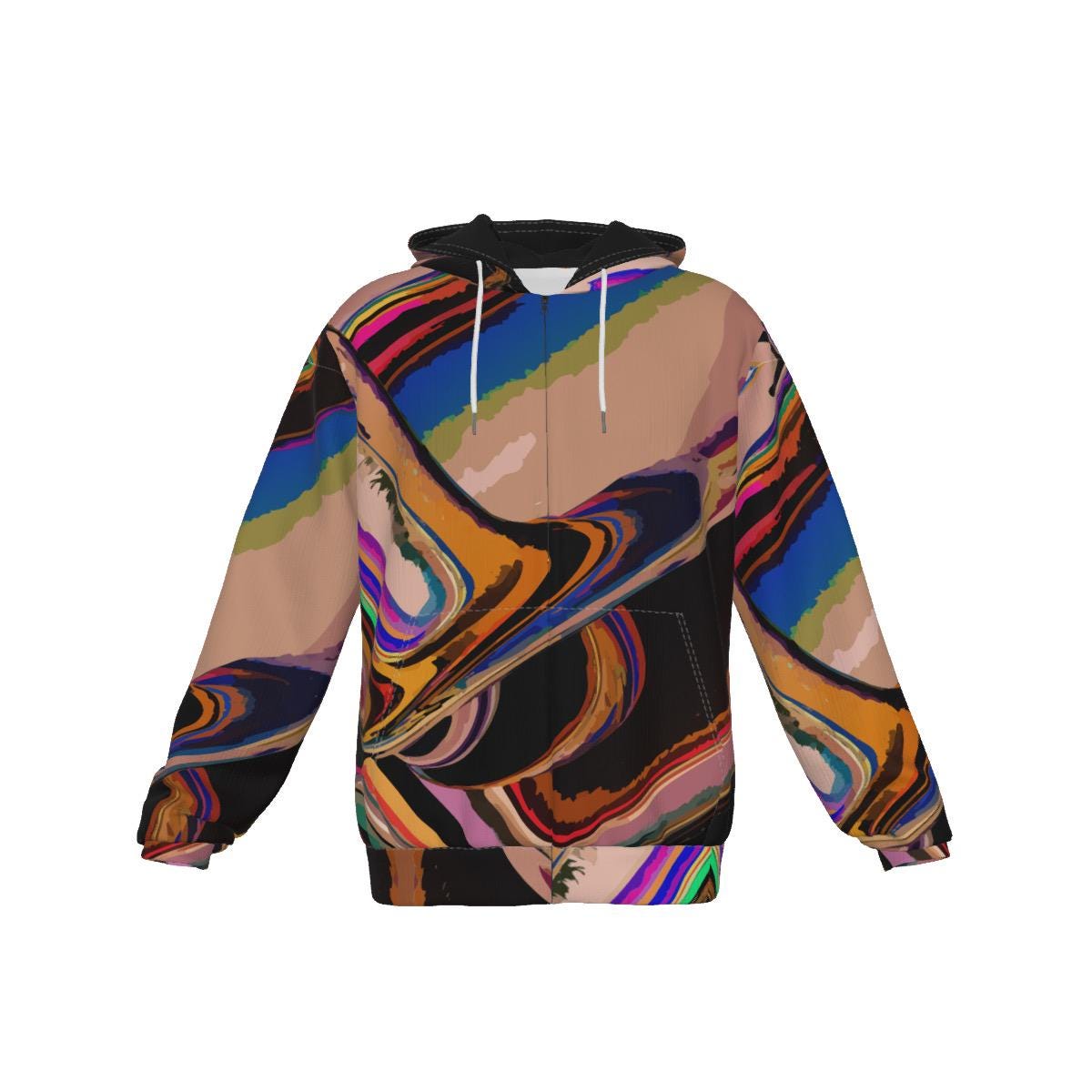 All-Over Print Men's Heavy Fleece Zip Up Hoodie