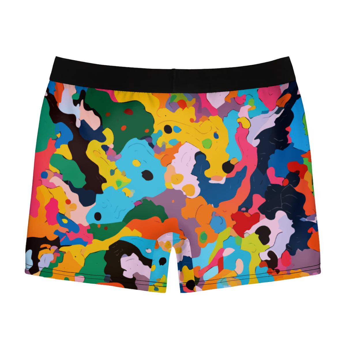 Colorful World All-Over Print Men's Stretch Boxer Briefs