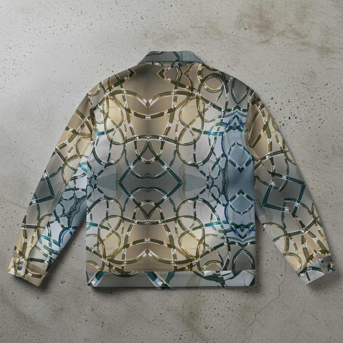 Abstract Interlock Pattern Urban Jacket
