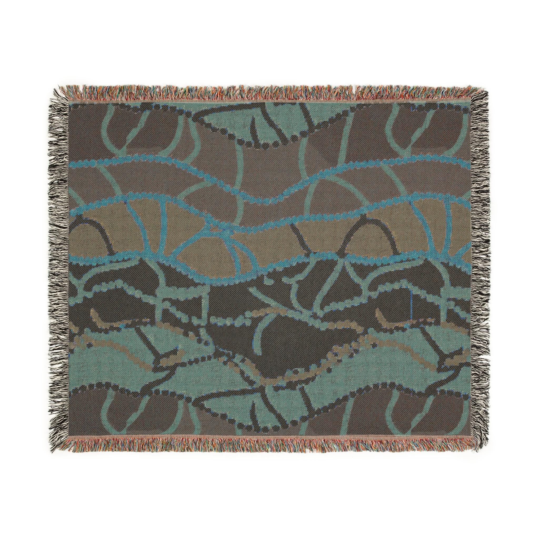 Colorful Woven Blanket, Cozy Decor, Bohemian Gift, Home Accent, Lounge Throw, Art-Inspired Blanket