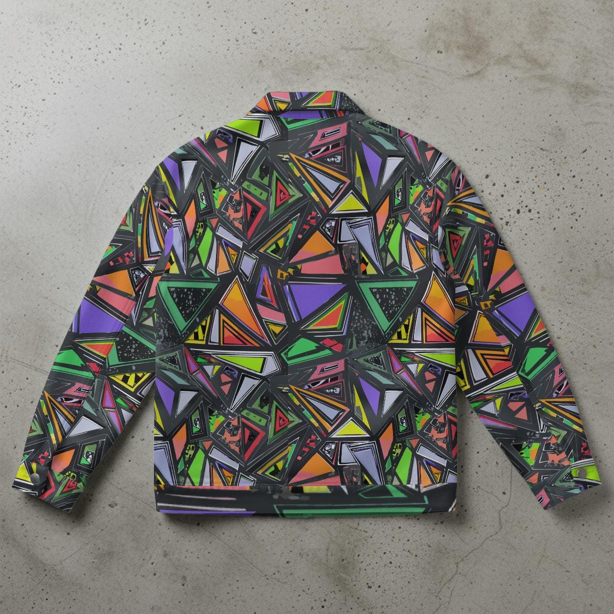 Neon Geometric Urban All-Over Print Jacket