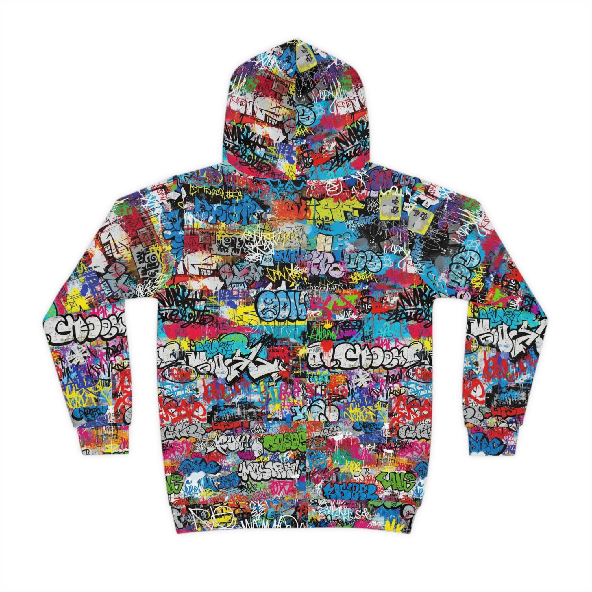 Abstract Graffiti Children's Hoodie: Wild Streetwear Pullover Gift For Kids