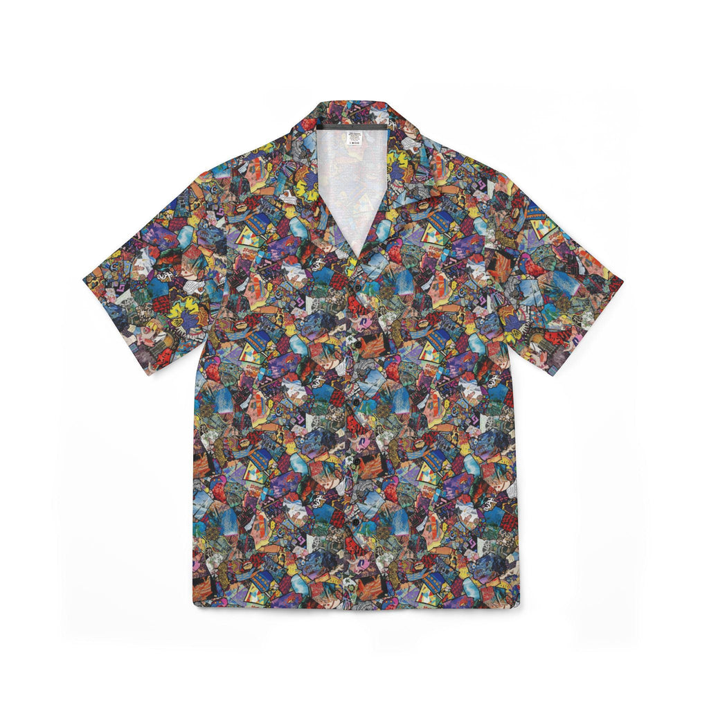 Surrealist Aloha Shirt: Men's PsychoCollage Camp Button Down