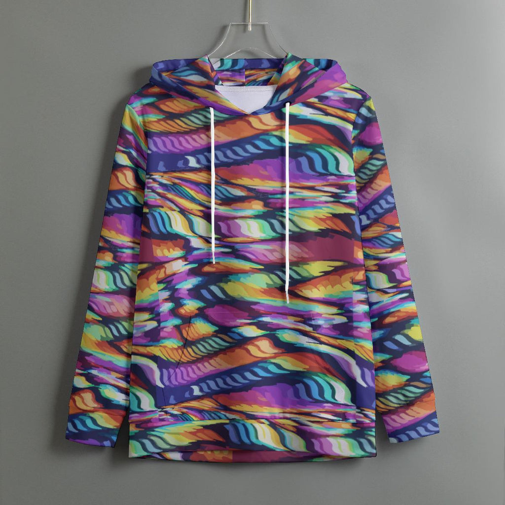 Vivid Brushstroke All-Over Print Streetwear Hoodie
