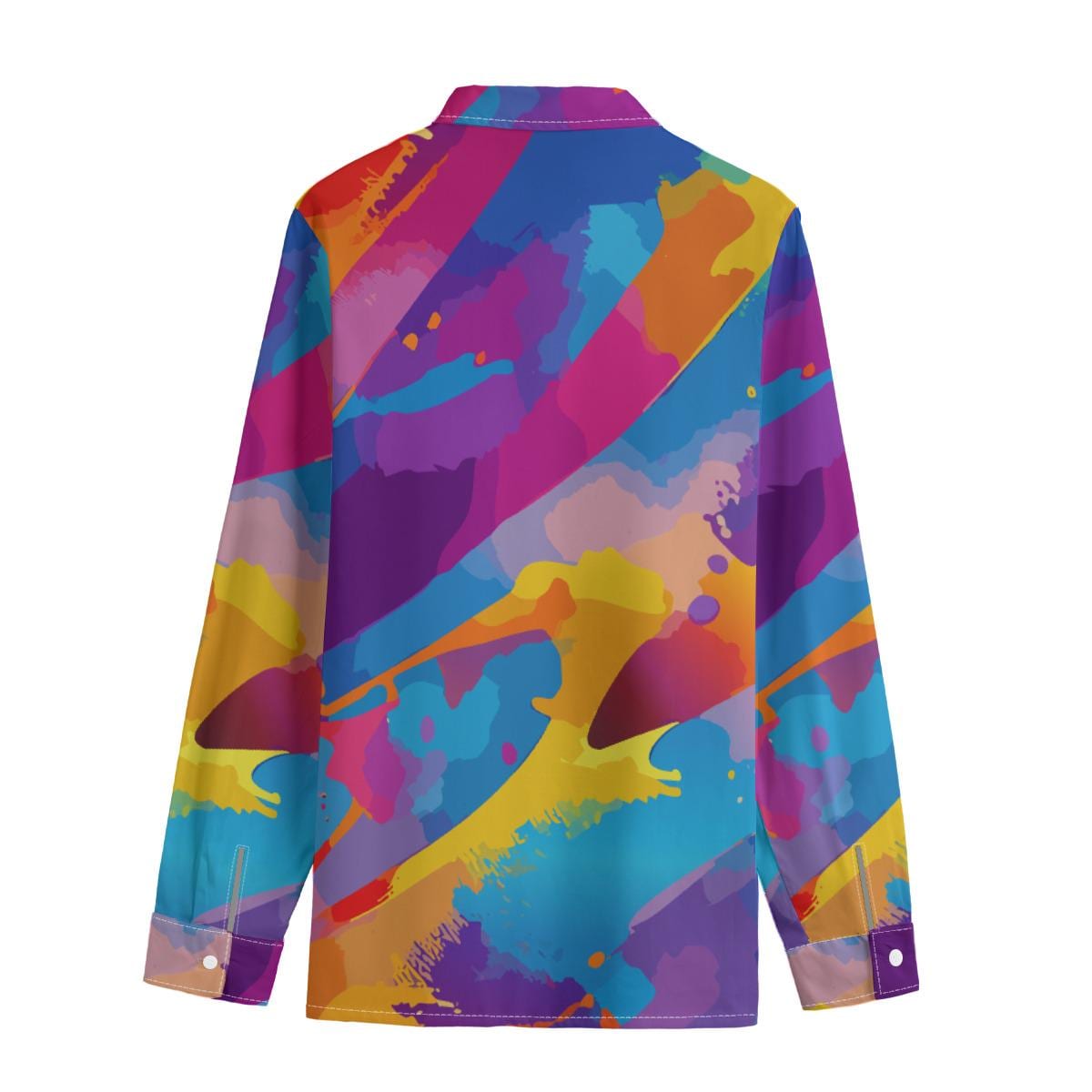 All-Over Print Men's Lapel Collar Shirt With Concealed Placket |115GSM Cotton poplin