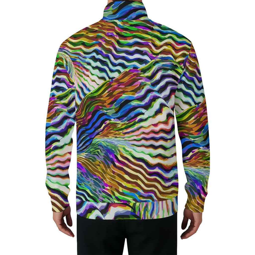 Vibrant Wave Art Maximalist Pullover