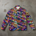 Psychedelic Weave All-Over Print Urban Jacket