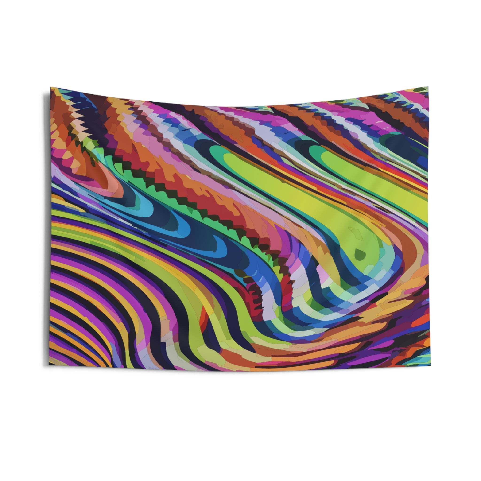Psychedelic Abstract Wall Tapestry, Trippy Home Decor