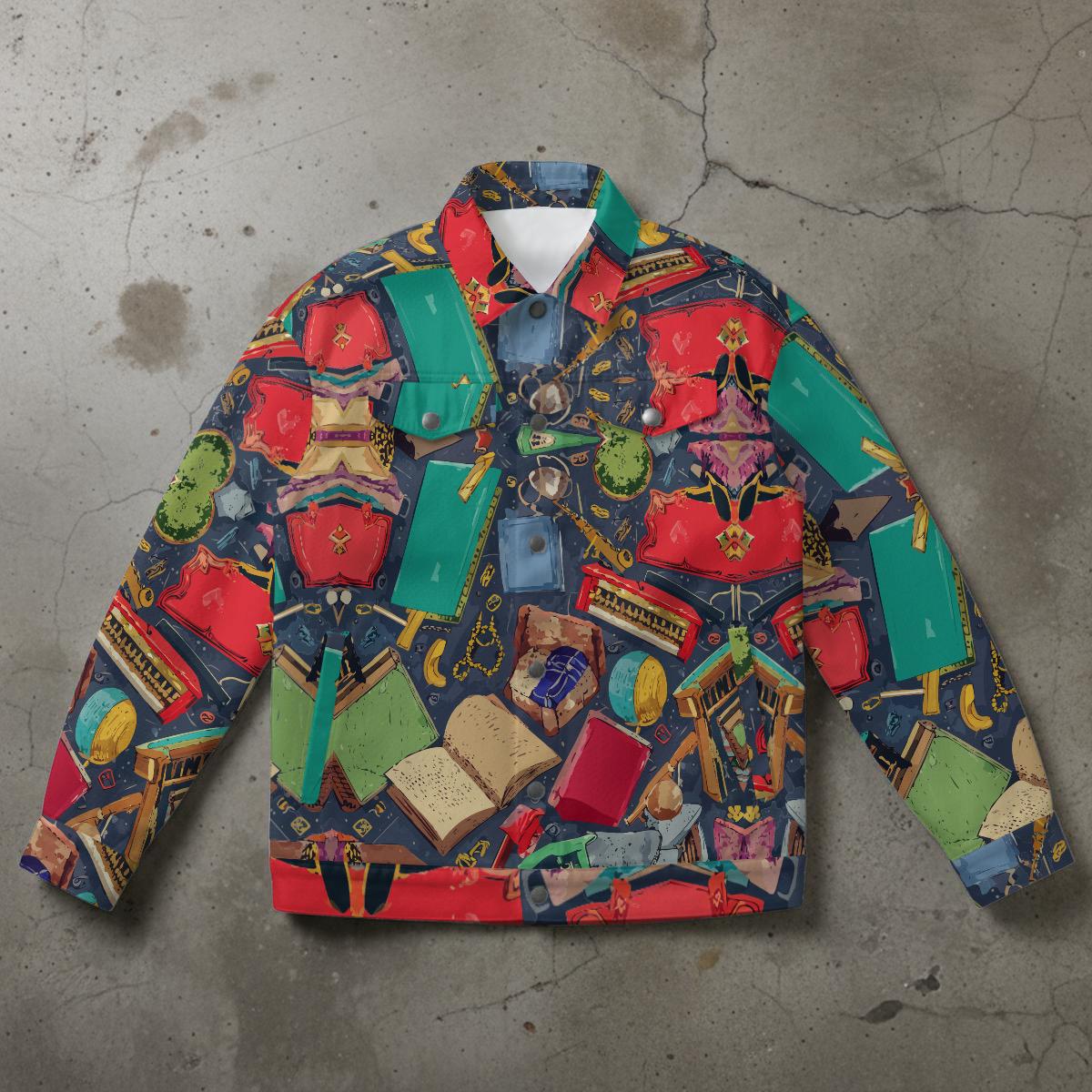 Maximalist Scholar All-Over Print Urban Jacket