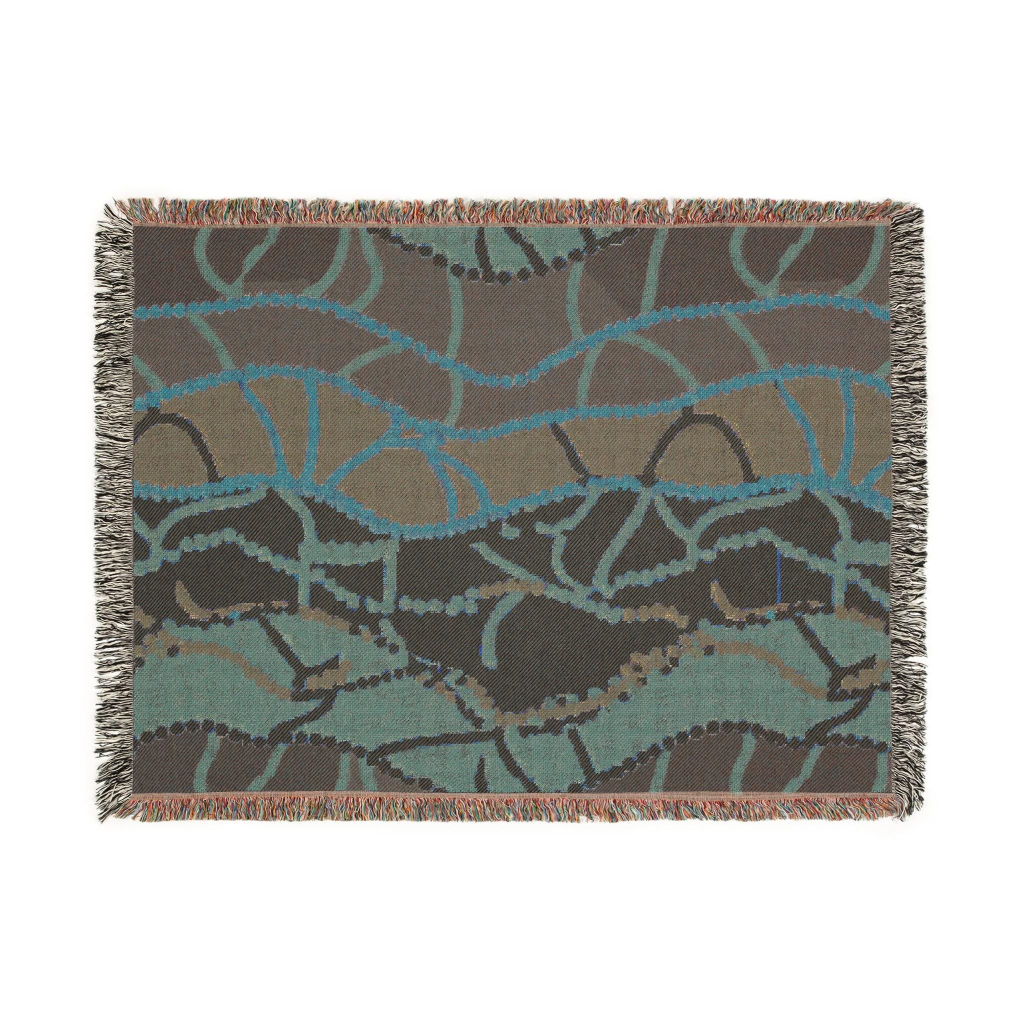 Colorful Woven Blanket, Cozy Decor, Bohemian Gift, Home Accent, Lounge Throw, Art-Inspired Blanket