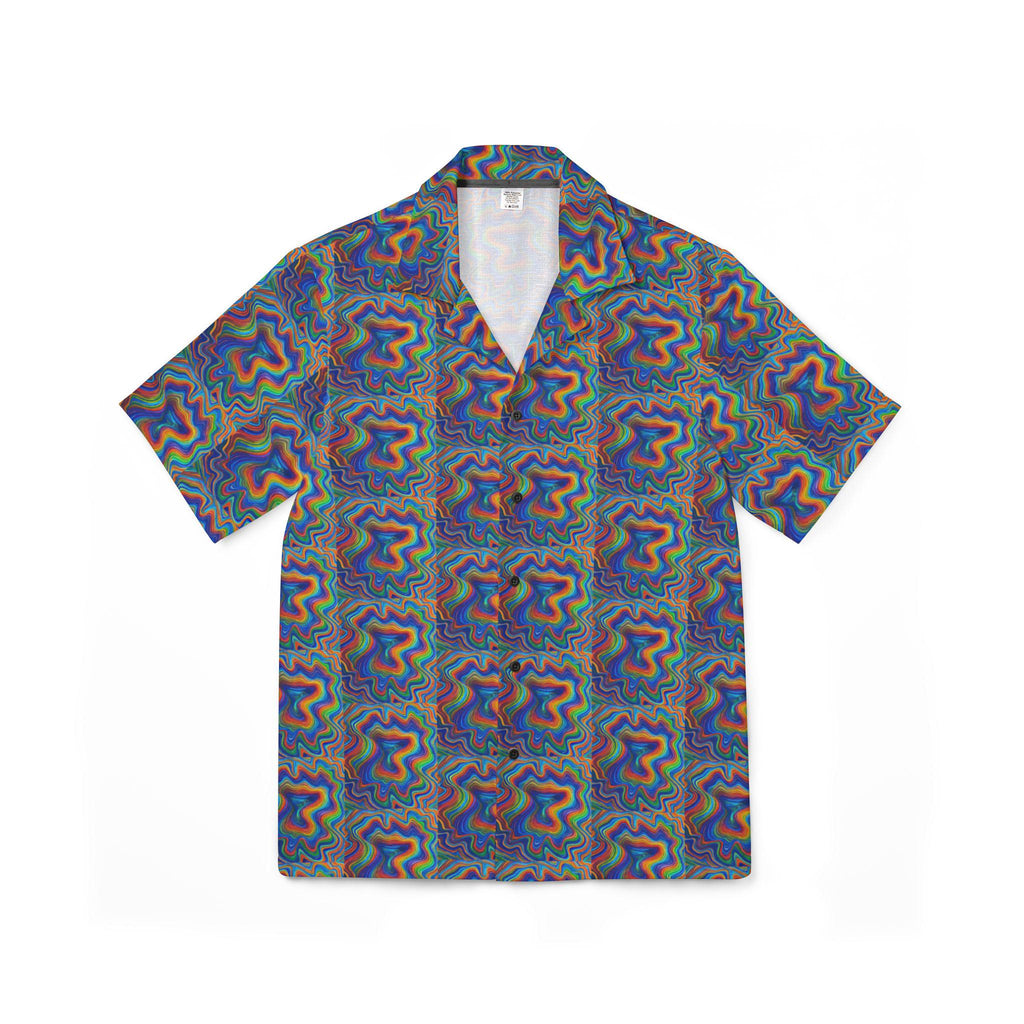 Jewel Tone Linen-Texture Camp Shirt Men's Hawaiian AOP | All-Over Sublimation