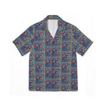 Jewel Tone Linen-Texture Camp Shirt Men's Hawaiian AOP | All-Over Sublimation