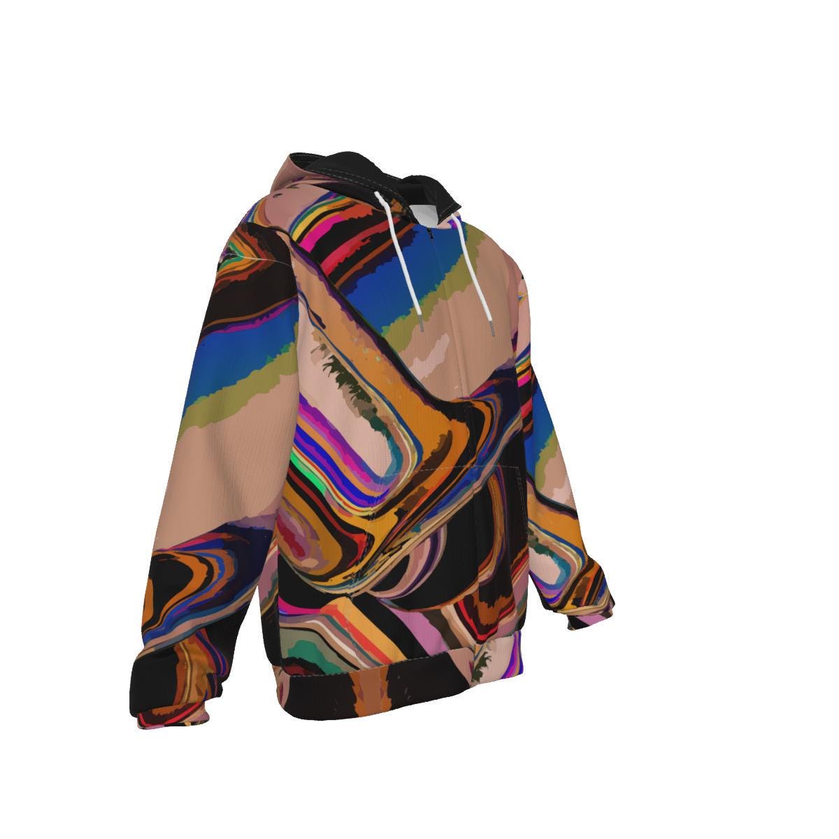 All-Over Print Men's Heavy Fleece Zip Up Hoodie