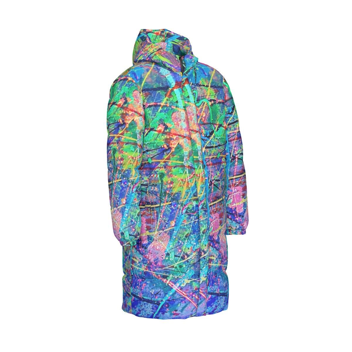 All-Over Print Unisex Long Down Jacket