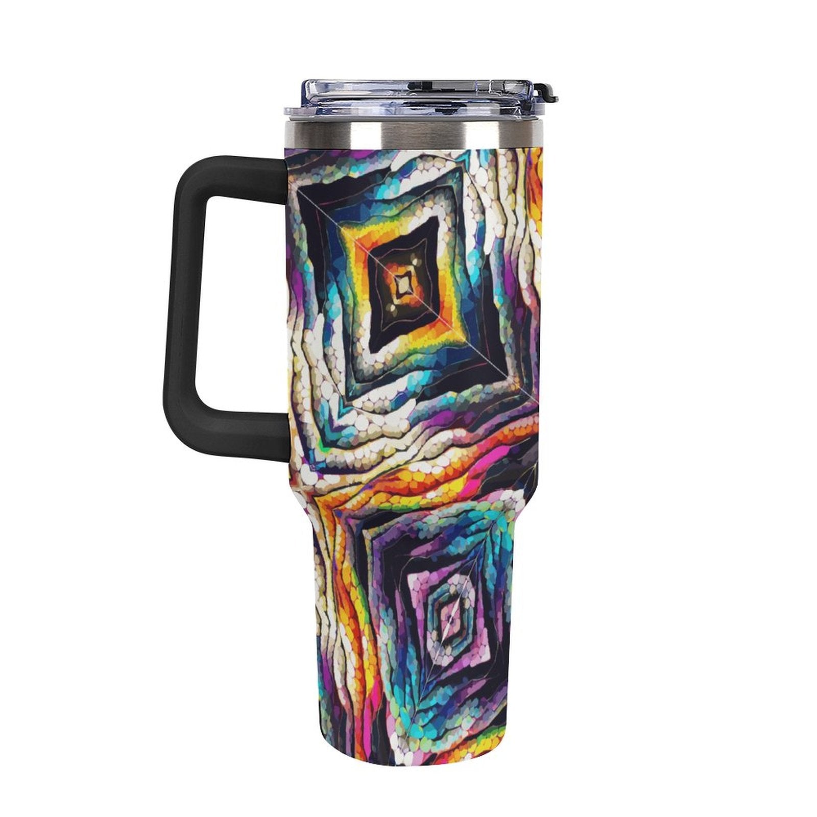 40oz Insulated Tumbler with Handle and Straw