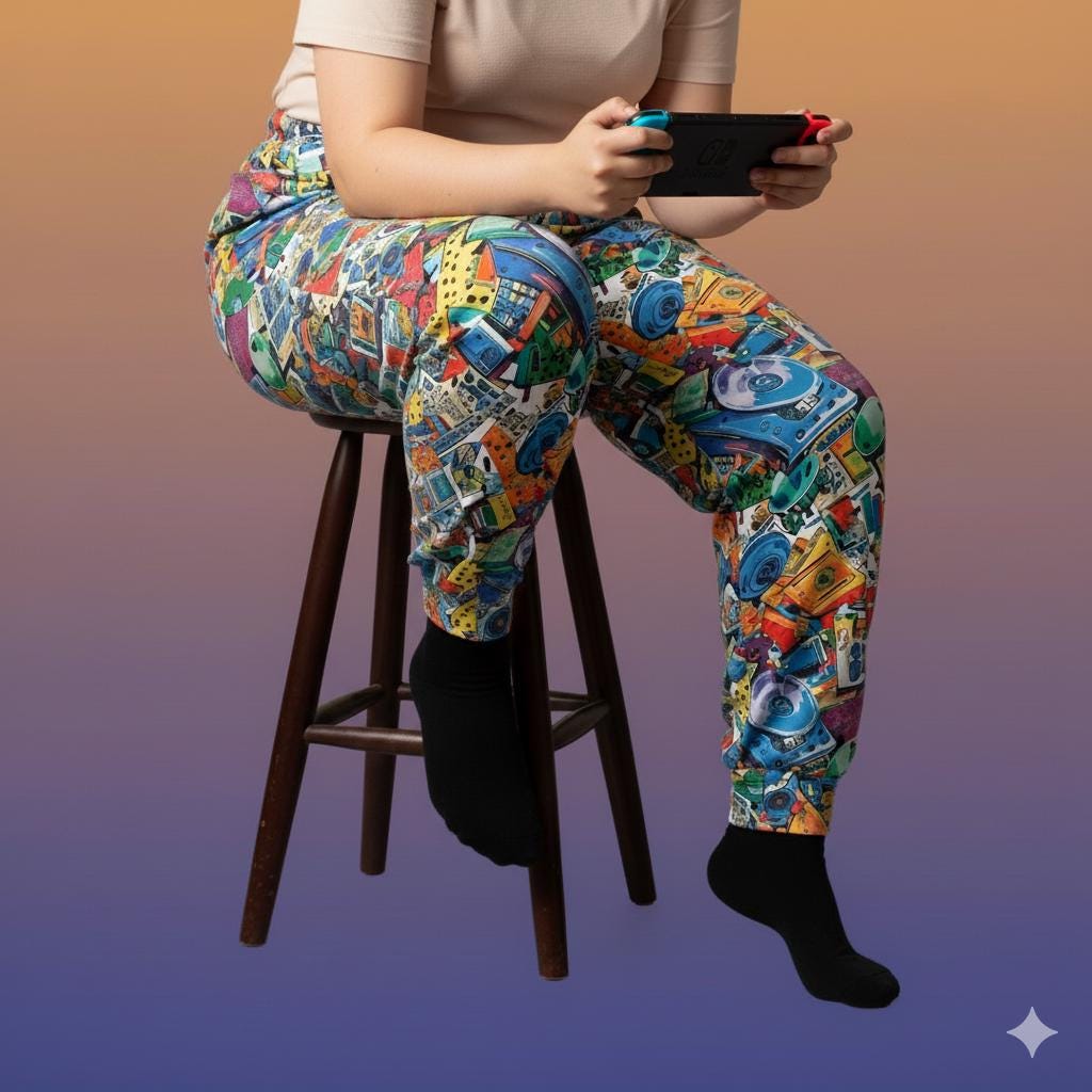 90s Mixtape Pajama Pants, Retro Music Lounge Sleepwear, Men's Festival Gear