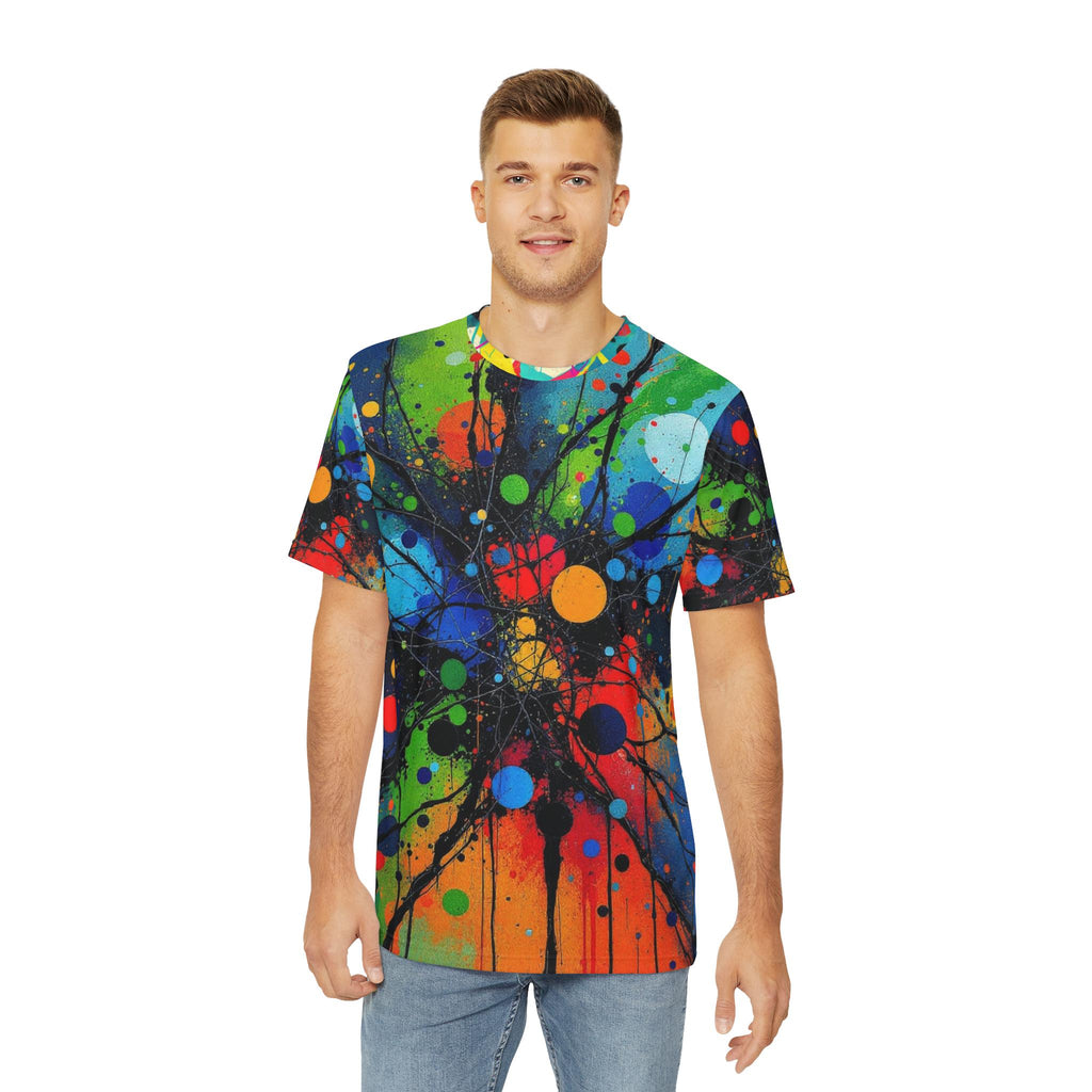 Psychedelic Splatter Shirt: Rave Festival Abstract Art