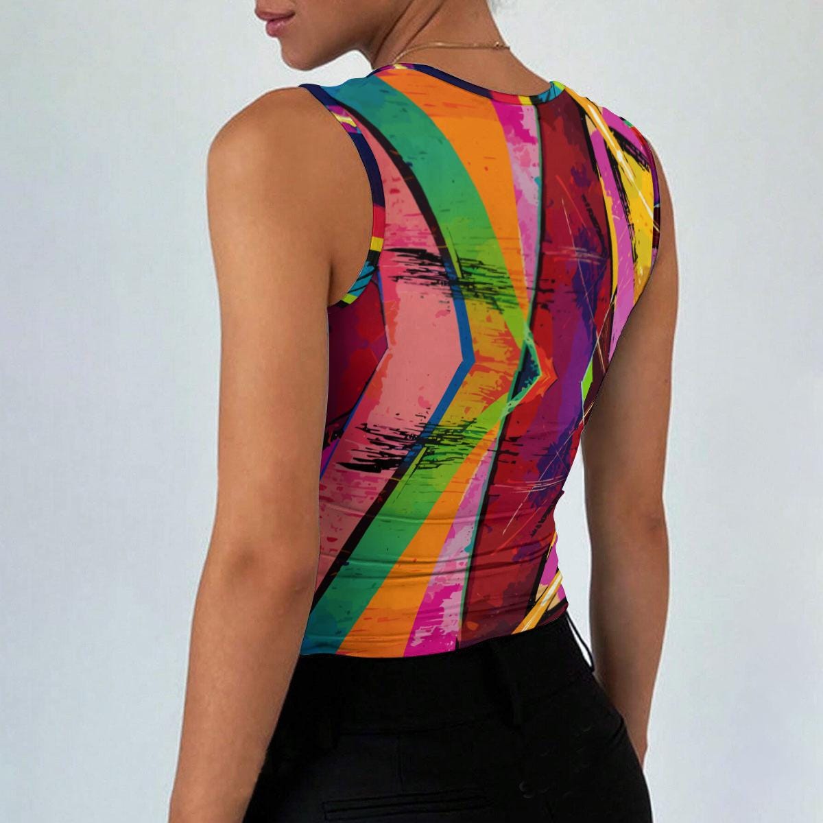 All-Over Print Women’s Sleeveless Square Neck Tank Top