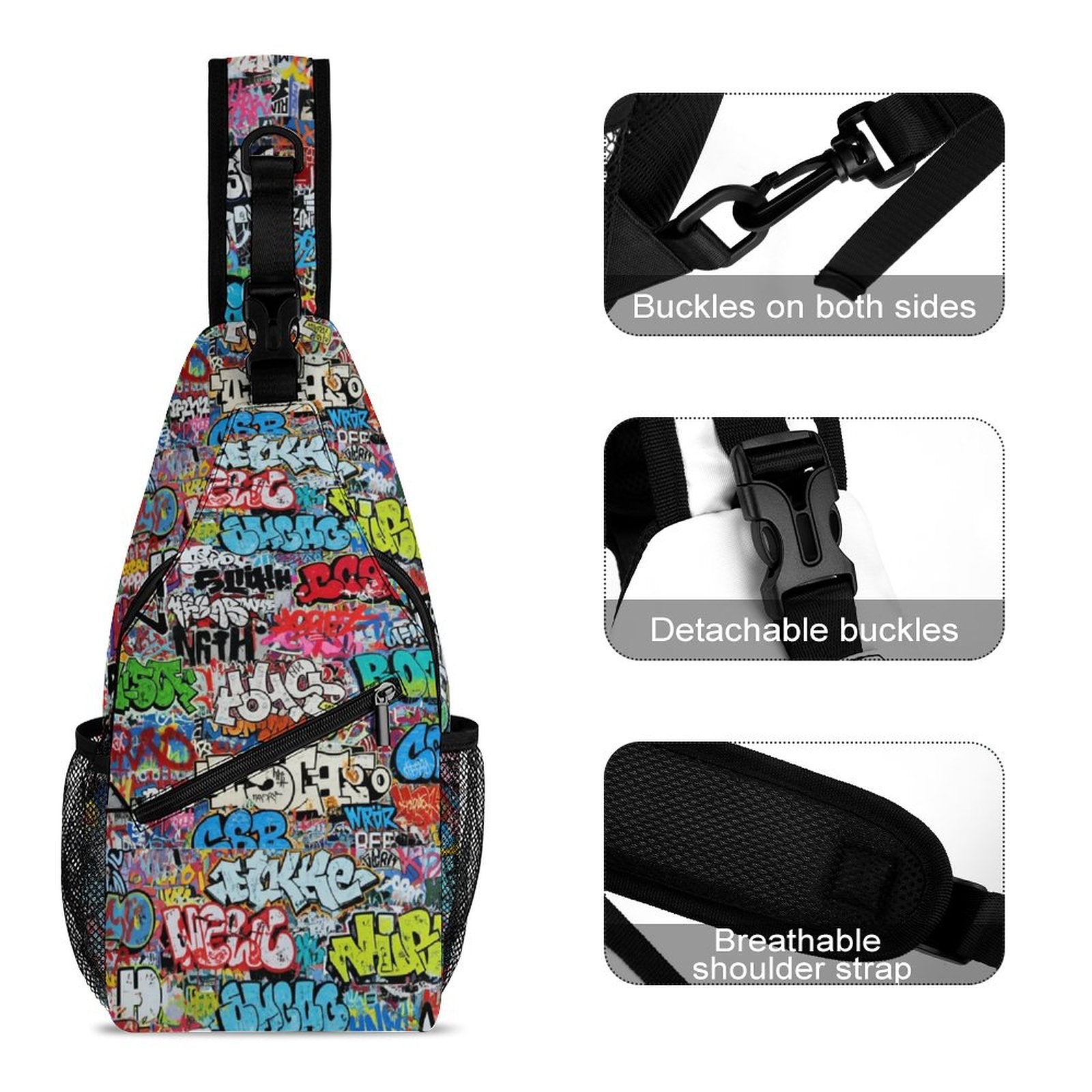 Create Unique Sling Bags with Our durable polyester (All-Over Printing)