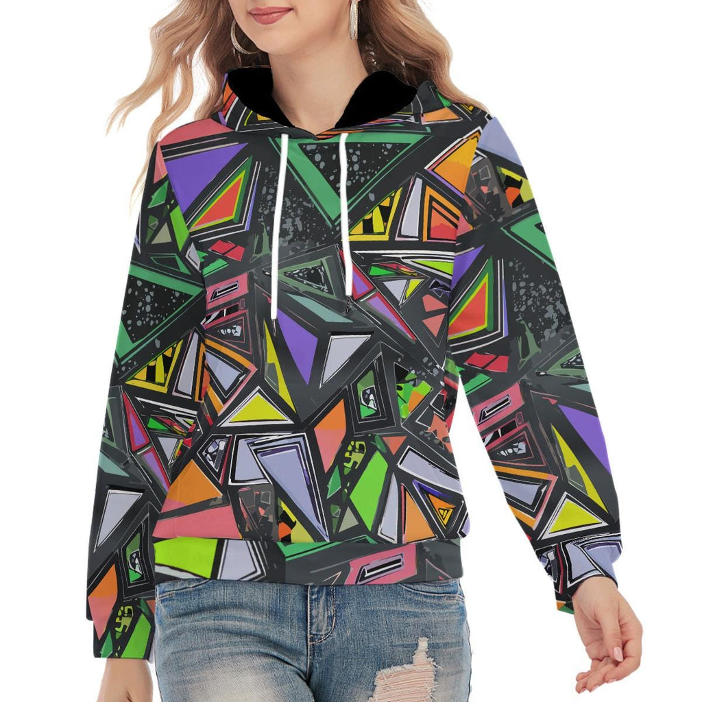 Neon Geometric Graffiti Streetwear Hoodie