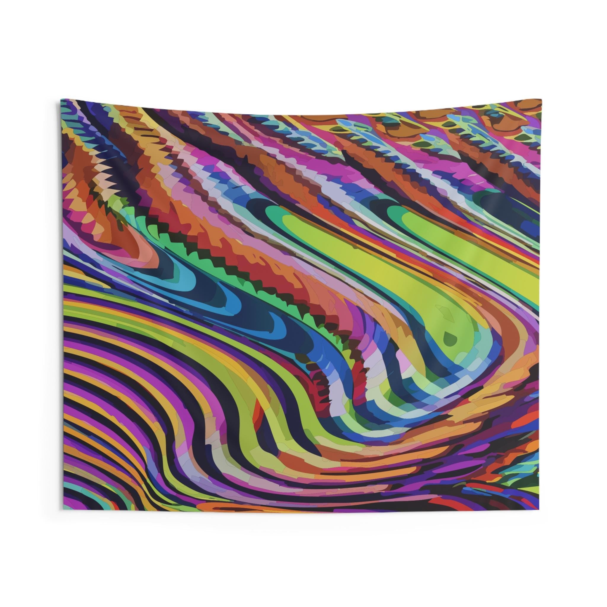 Psychedelic Abstract Wall Tapestry, Trippy Home Decor