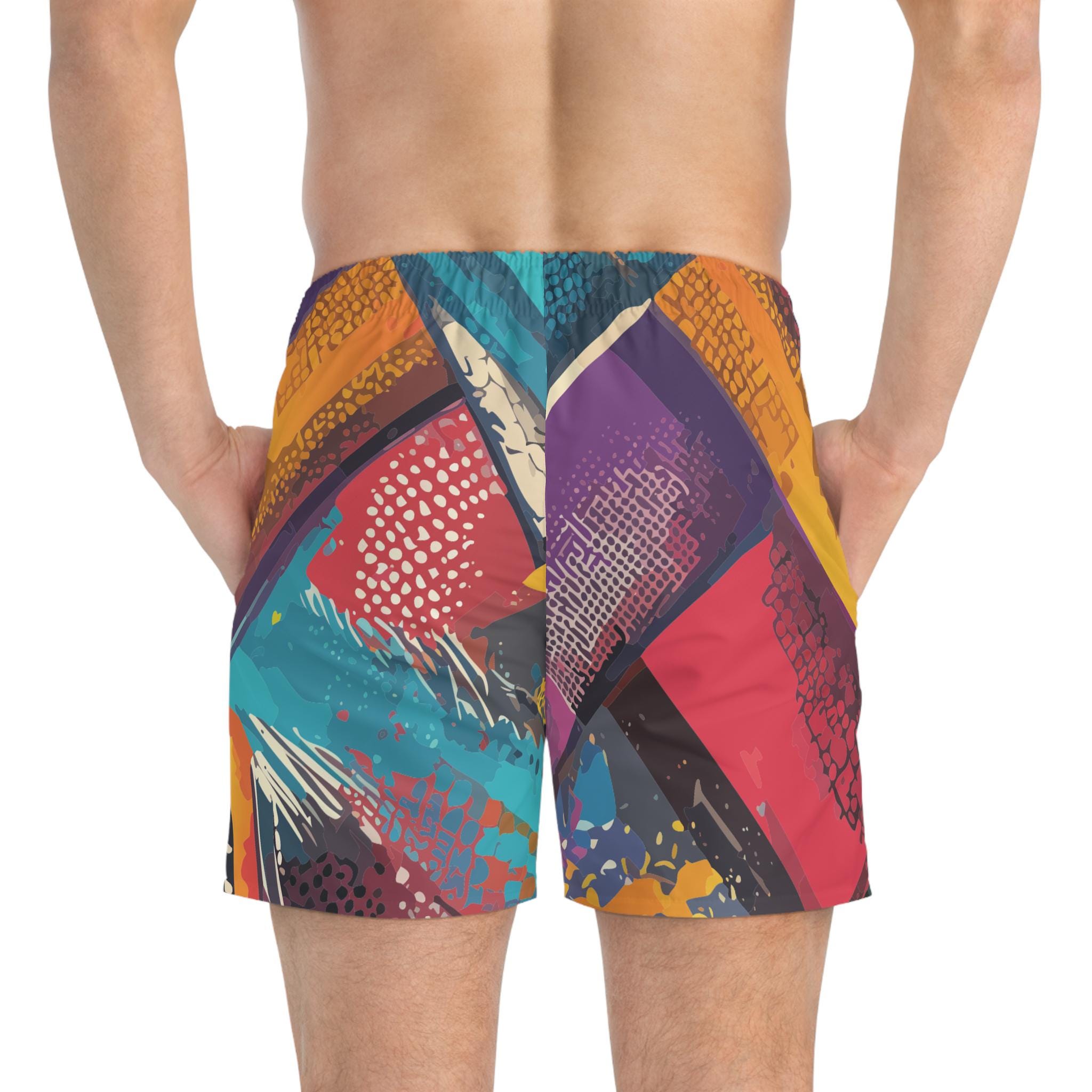Abyss Prism Swim Trunks - Abstract Chaos Swimwear