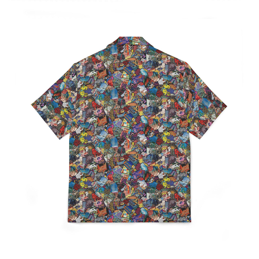 Surrealist Aloha Shirt: Men's PsychoCollage Camp Button Down