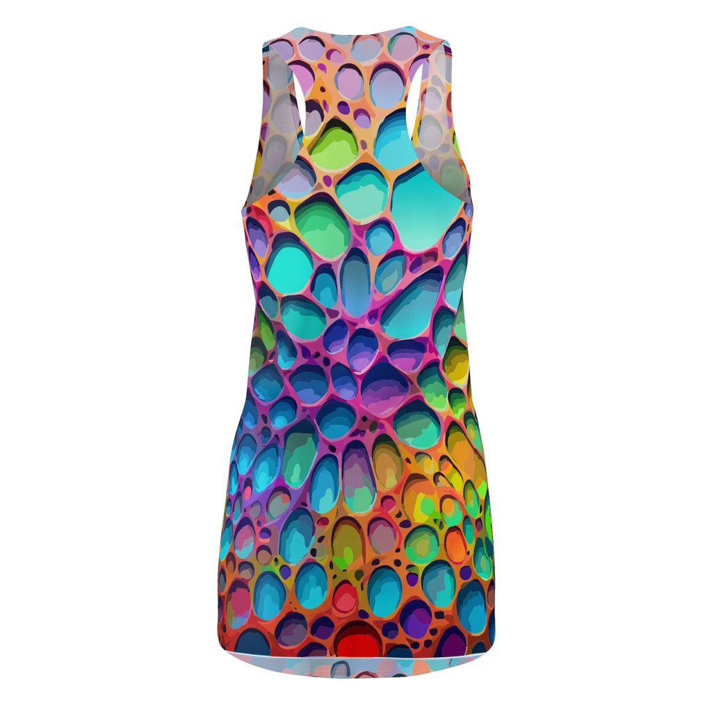Colorful Bubble Print Racerback Dress – Vibrant Summer Fashion