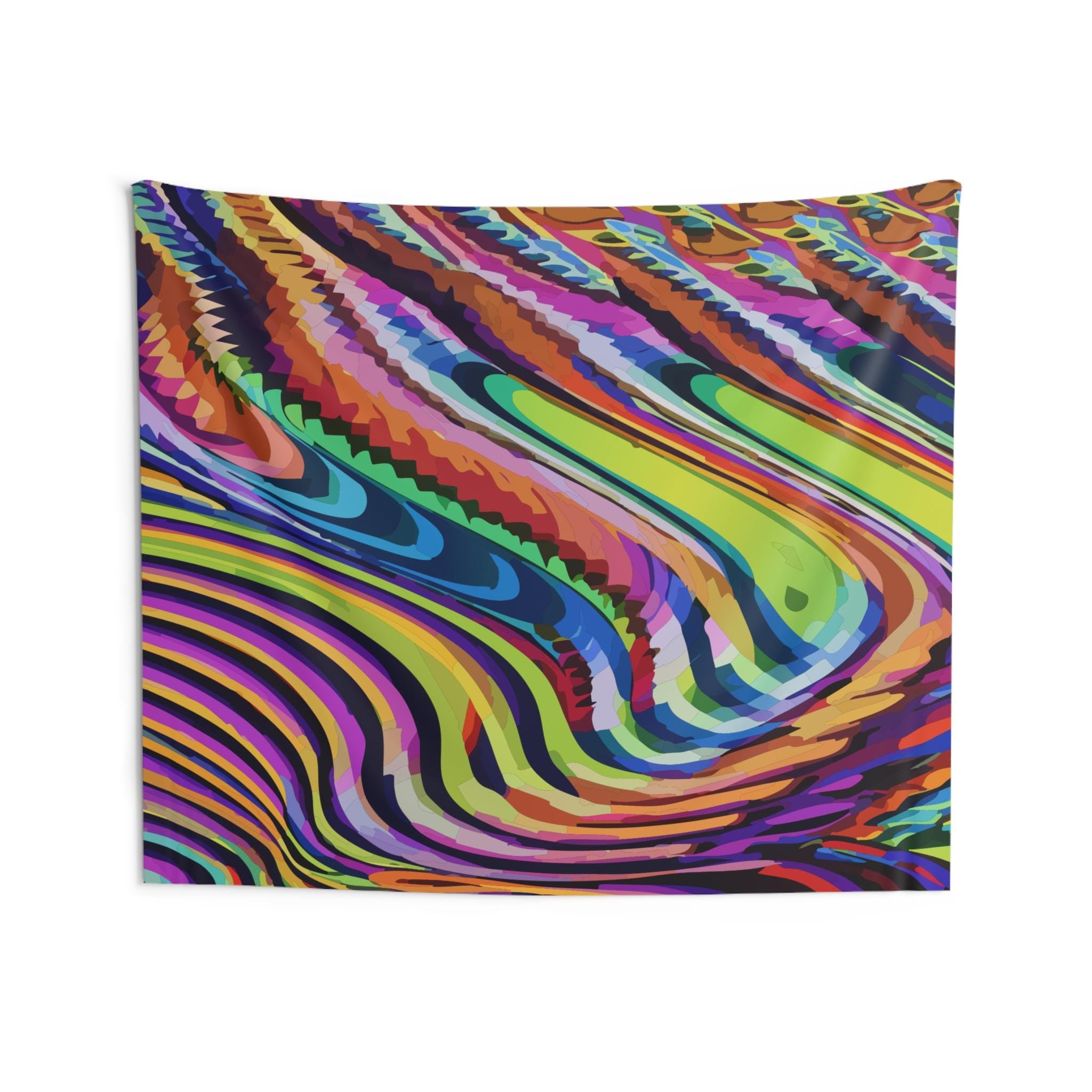 Psychedelic Abstract Wall Tapestry, Trippy Home Decor