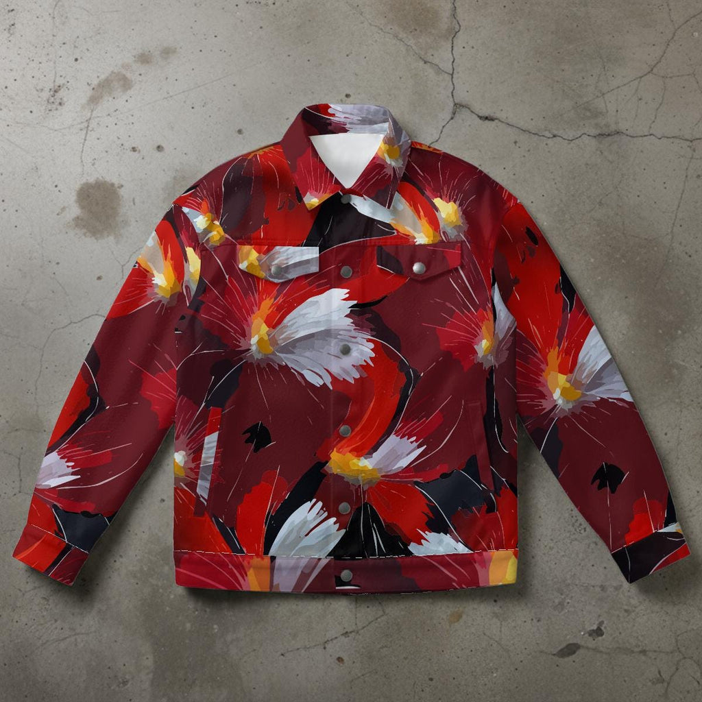 Red White and Black Collared Jacket for Men or Women