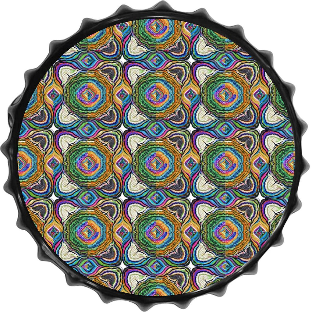 Abstract Psychedelic Swirl Art Iron Plate