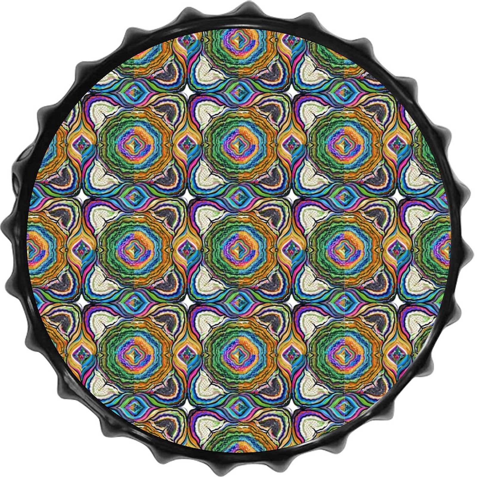 Abstract Psychedelic Swirl Art Iron Plate