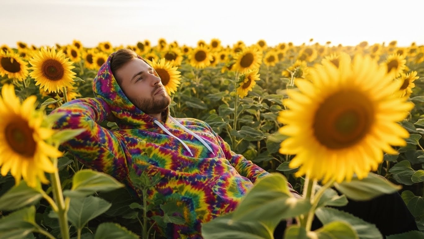 "Floral Chaos" Maximalist Sunflower Hoodie